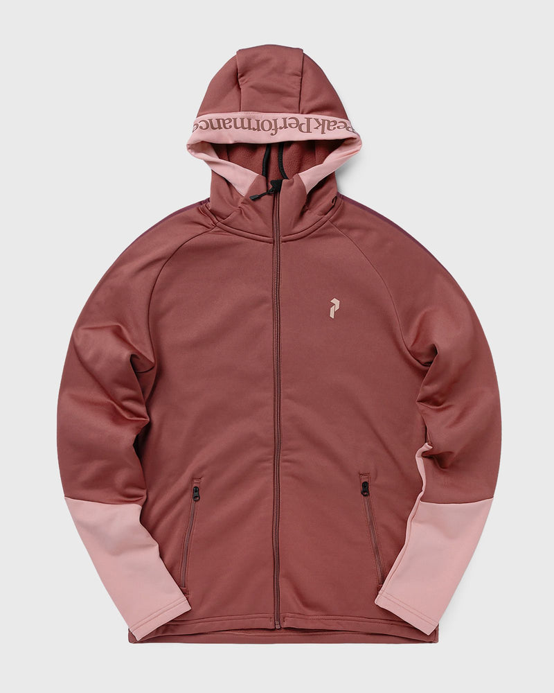 Peak Performance Rider Essentials Midlayer Zip Hood Red