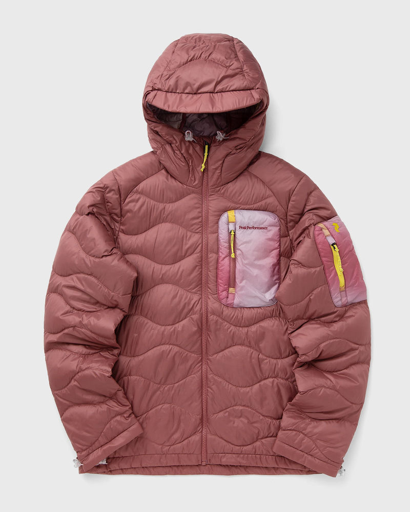 Peak Performance Helium Aop Utility Down Hood Red