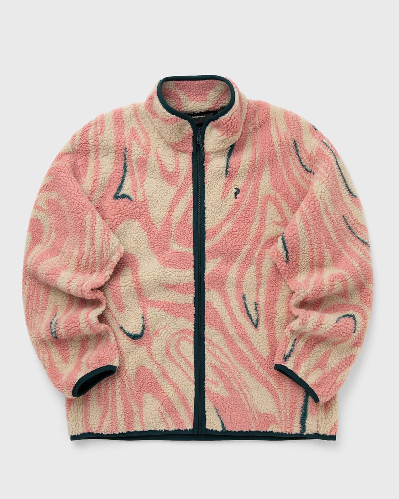 Peak Performance Graphic Pile Jacket Pink|beige