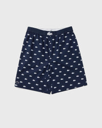 Lacoste Striped Poplin Pajama Shorts Blue