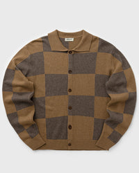 Pompeii DARK Chocolate Checked Cardigan POLO brown