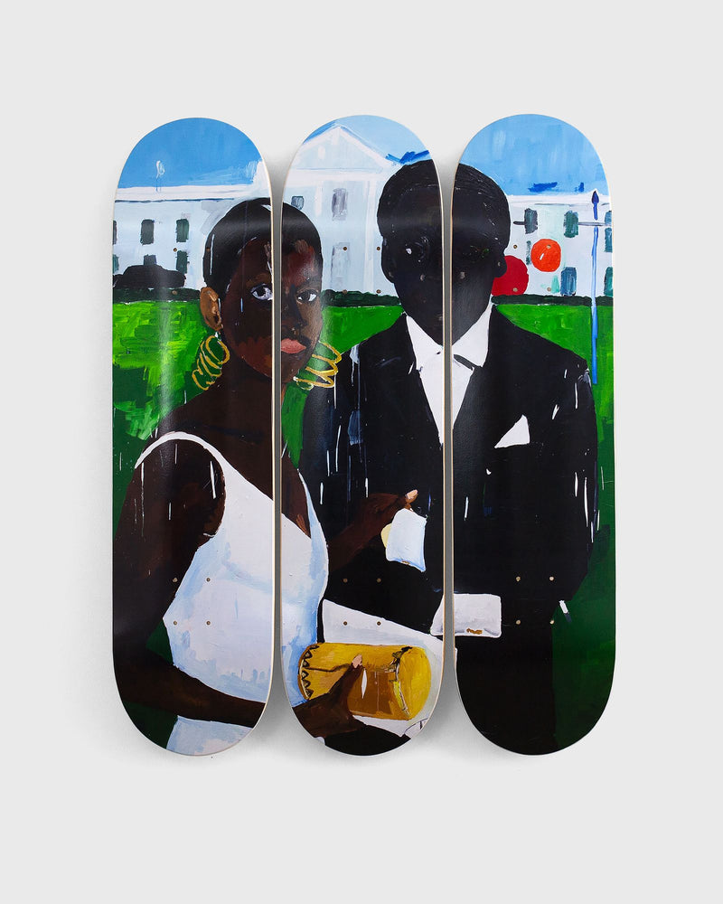 The Skateroom Limited Edition - Henry Taylor Cicely And Miles Visit The Obamas Deck multi