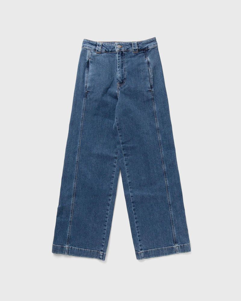 Lacoste HIGH WAIST WIDE LEG STRETCH DENIM JEANS blue