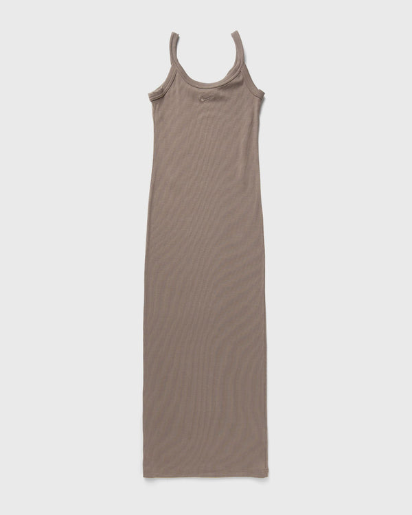 Nike Sportswear Chill Knit Mini Rib Tank Dress brown