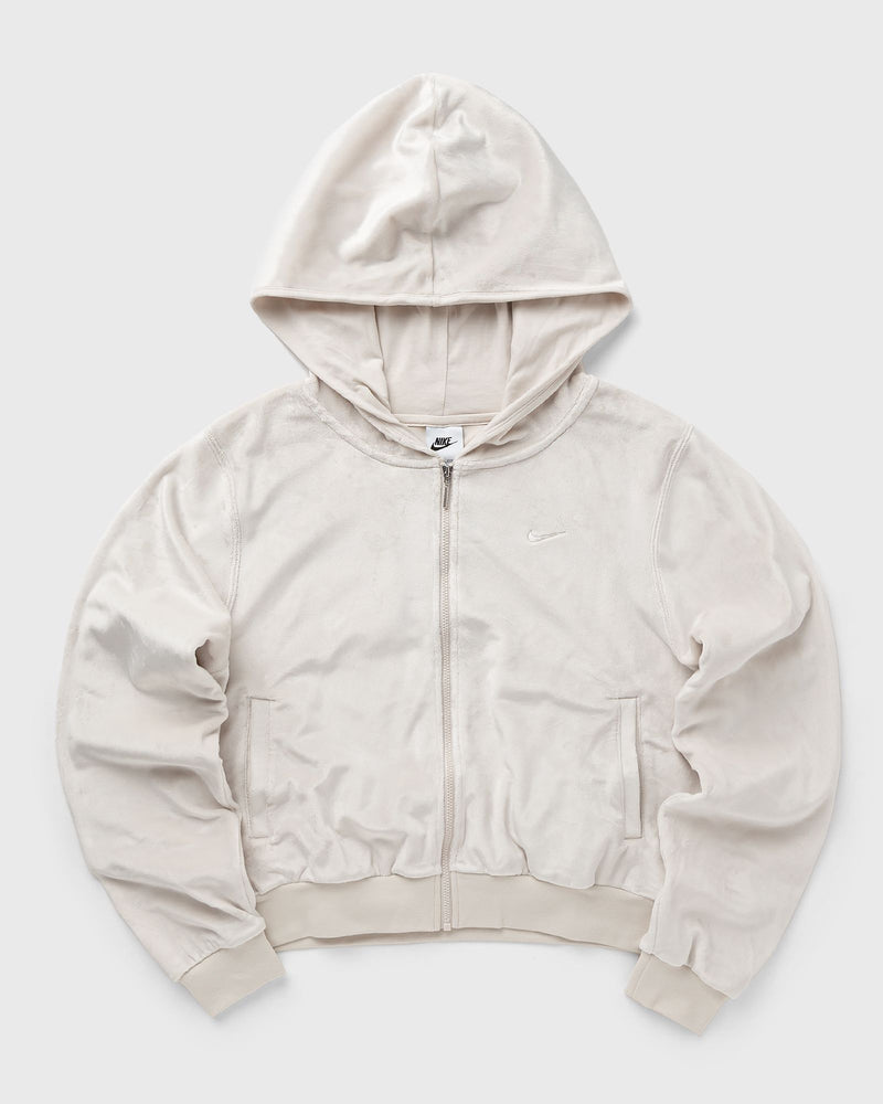 Nike WMNS Sportswear Chill Knit Loose Velour Full-Zip Hoodie beige