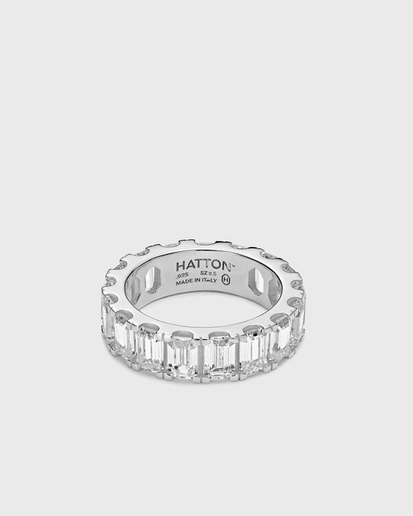 Hatton Labs Step Cut Eternity Ring silver