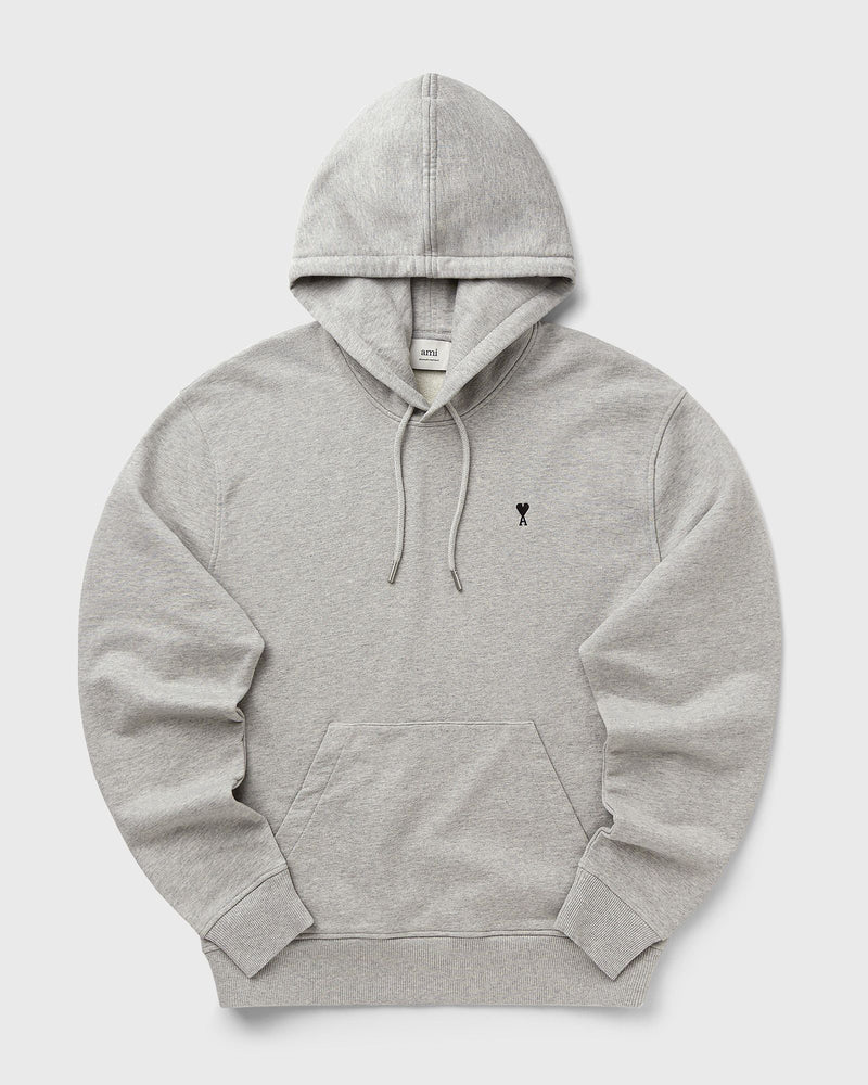 Ami Paris Contrasted Ami De Coeur Hoodie Grey