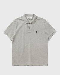 AMI Paris Contrasted AMI de Coeur Polo Shirt Grey
