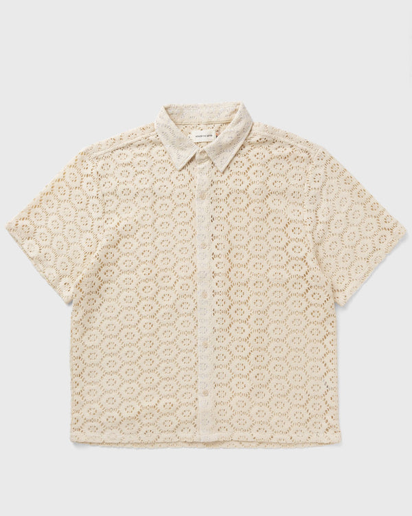 Honor The Gift CROCHET BUTTON UP beige