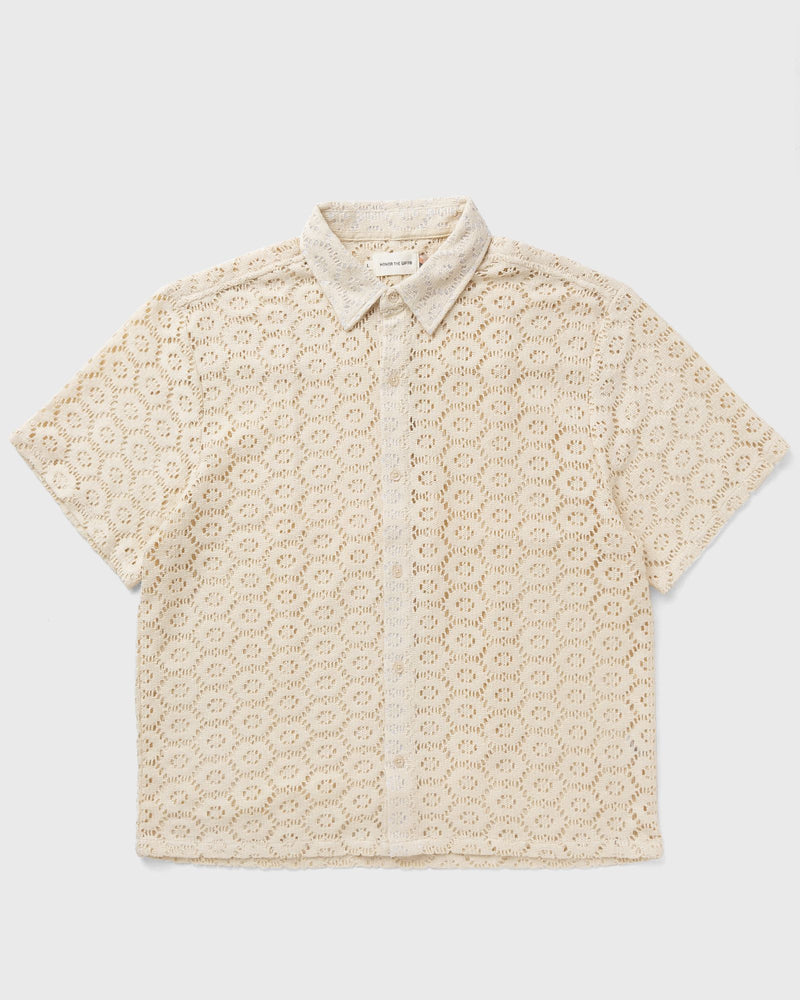 Honor The Gift CROCHET BUTTON UP beige