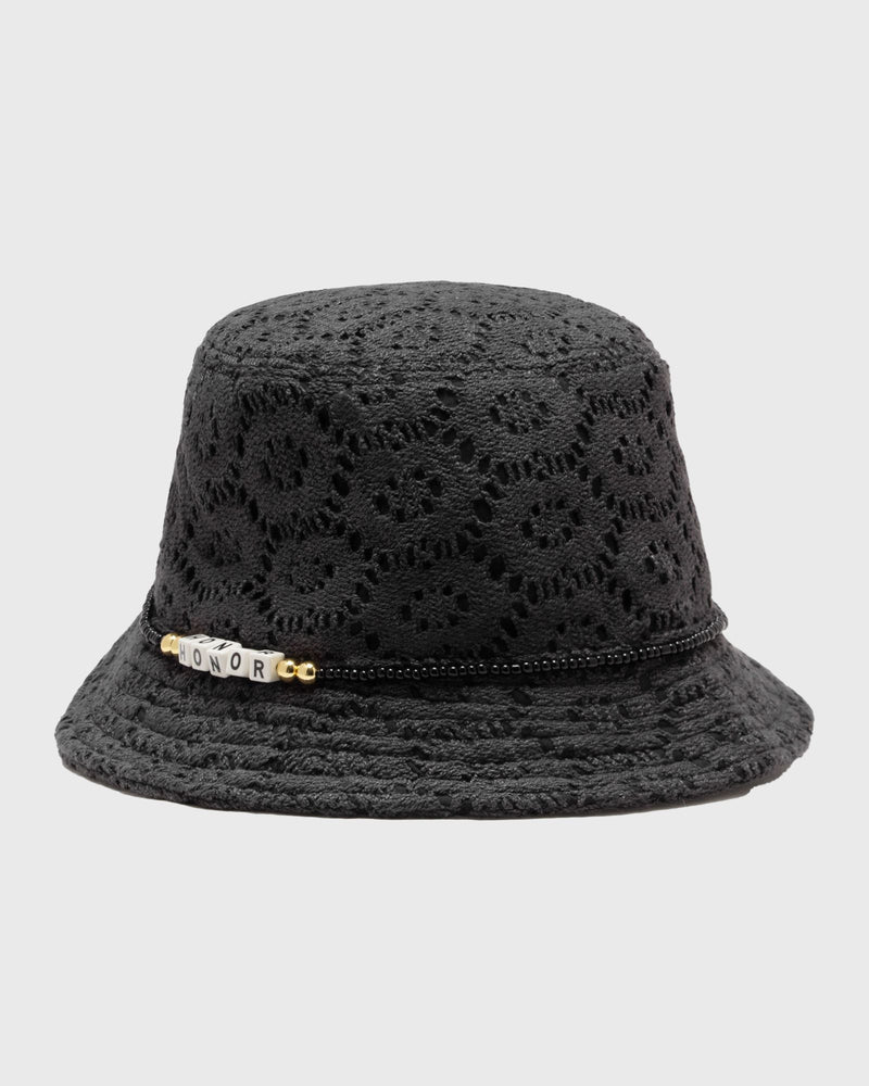 Honor The Gift FRIENDSHIP CROCHET BUCKET HAT black