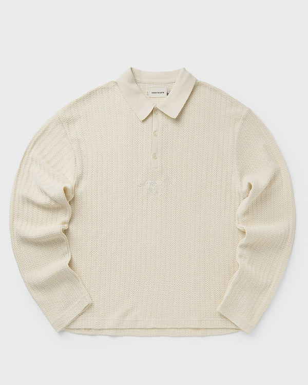 Honor The Gift LONG SLEEVE KNIT POLO beige