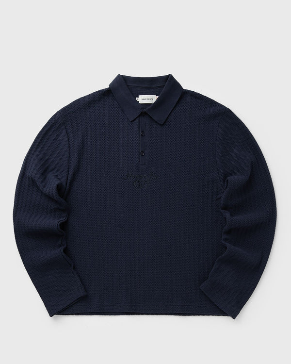 Honor The Gift LONG SLEEVE KNIT POLO blue