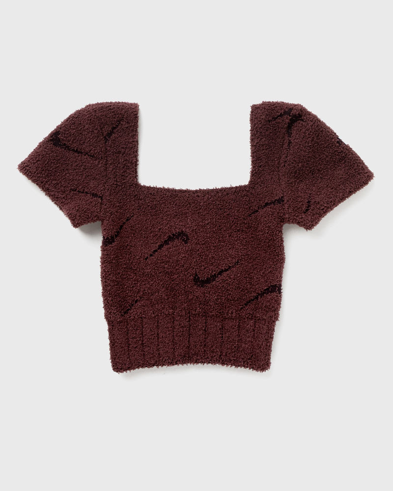 Nike Wmns Phnx Bcl Ss Crop Top Red