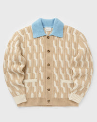 Drôle De Monsieur Le Cardigan Torsades Bicolore beige
