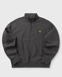Carhartt Wip Half Zip American Script Sweat Grey