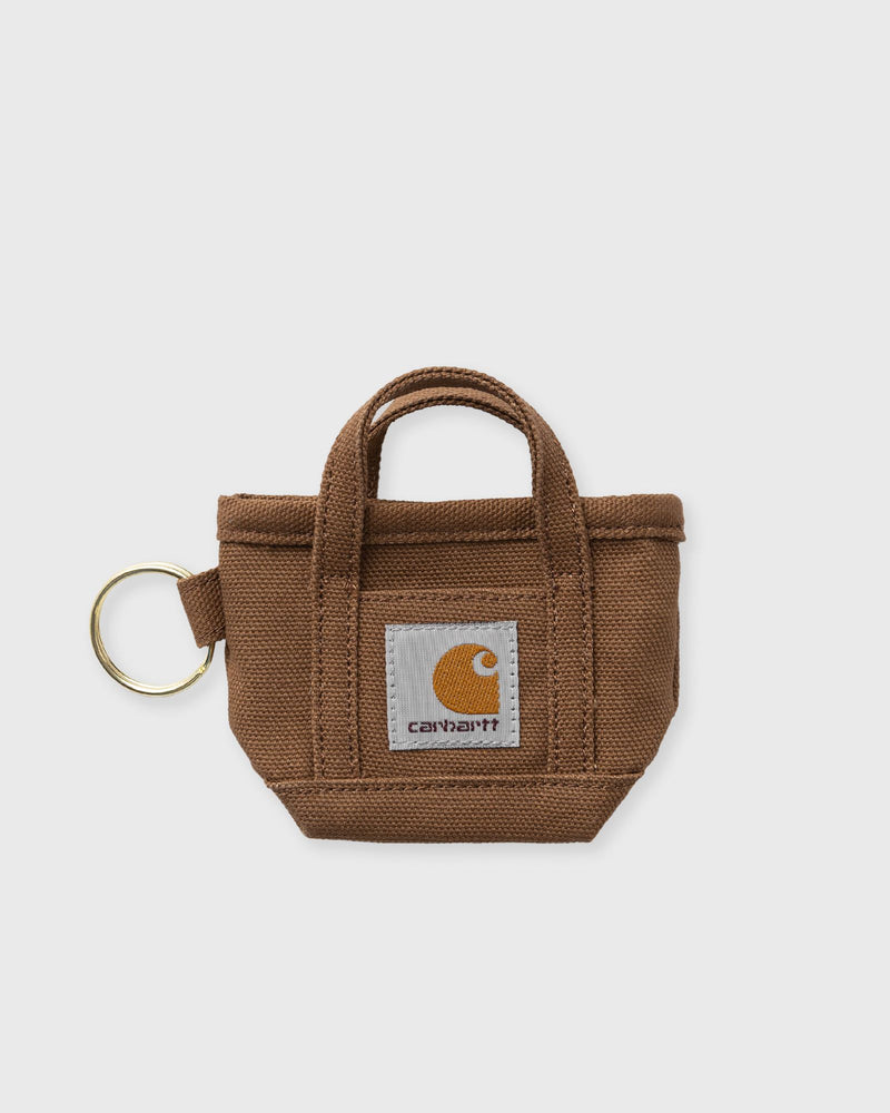 Carhartt Wip Mini Tote Bag Keychain Brown
