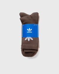 Adidas Trefoil Cushion Crew Socks (6 Pairs) Brown|Beige