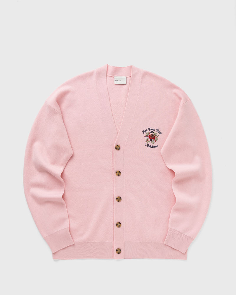 Drôle De Monsieur Slogan Rose Cardigan pink