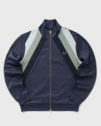 Fred Perry Striped Panel Track Jacket blue
