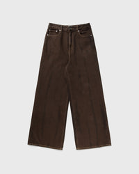 Ganni Overdyed Heavy Denim Baggy Jeans brown