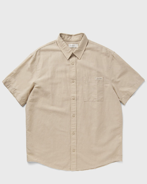 Calvin Klein Jeans LINEN COTTON S/S SHIRT beige