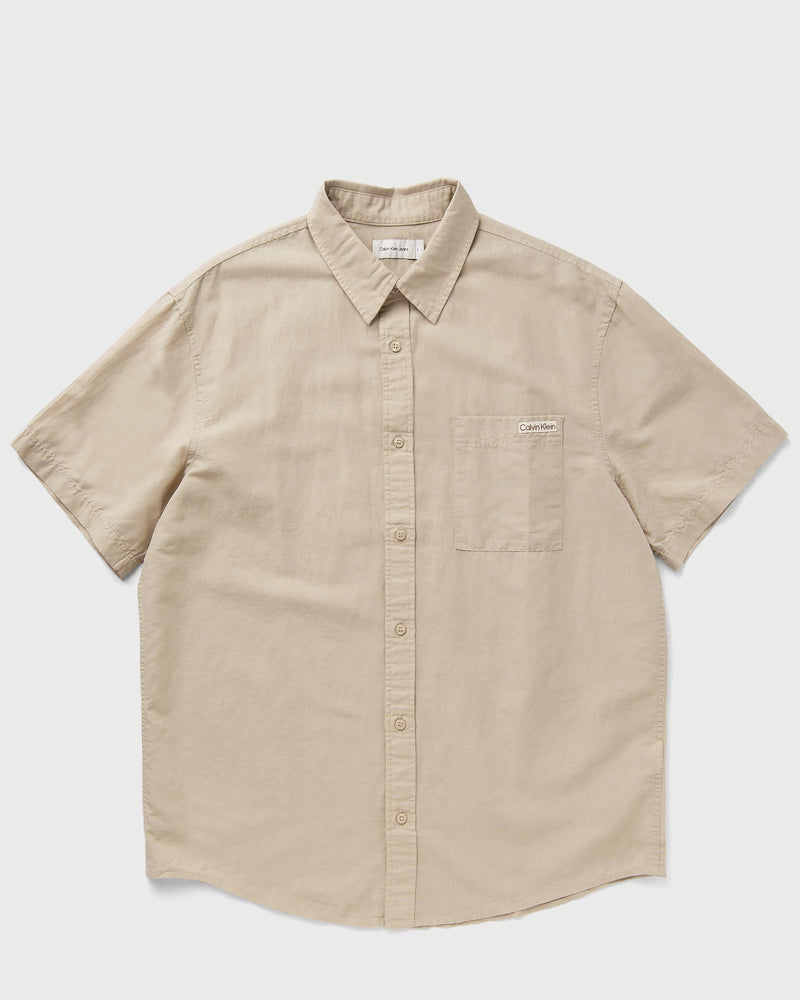 Calvin Klein Jeans LINEN COTTON S/S SHIRT beige