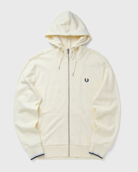 Fred Perry Hooded Zip Through Sweatshirt Beige