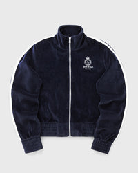 Sporty & Rich Crown Tennis Elio Velour Track Jacket blue