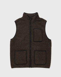 Snow Peak Recycled Wool Boa Vest brown