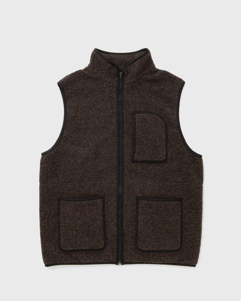 Snow Peak Recycled Wool Boa Vest brown