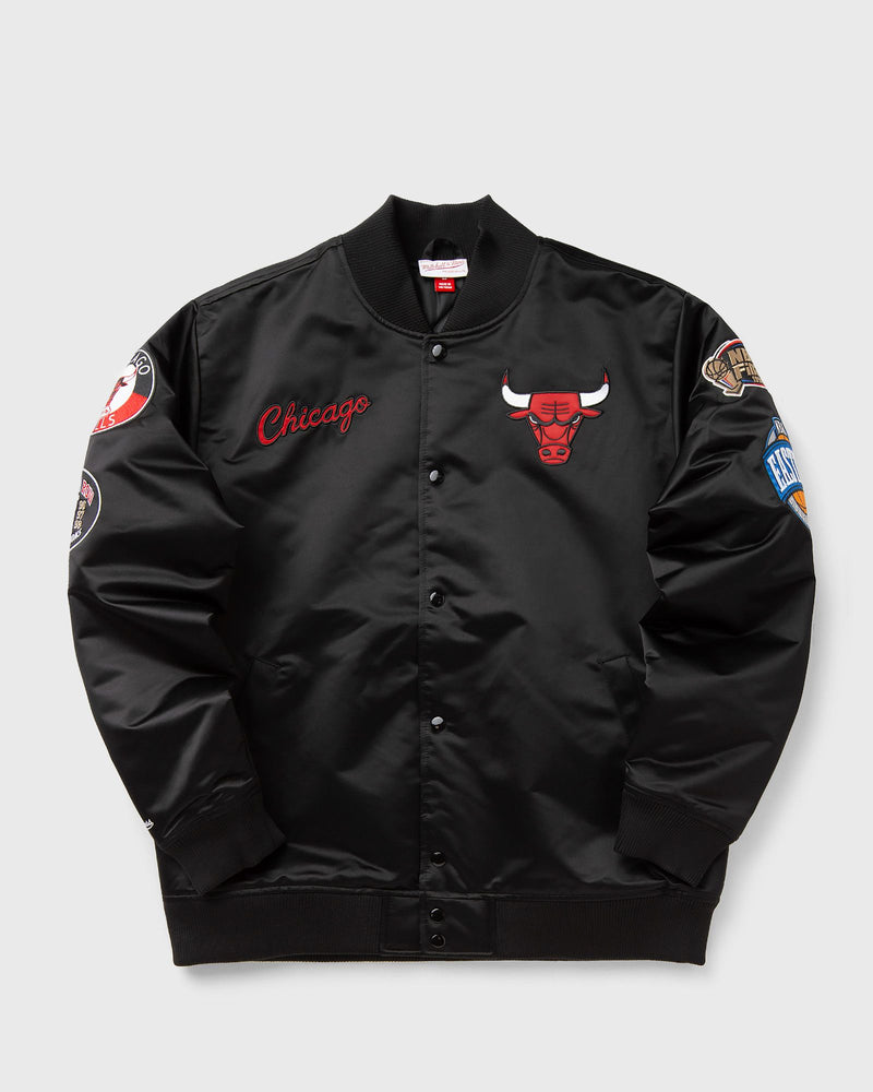 Mitchell & Ness Nba Blackout Heavyweight Satin Jacket Chicago Bulls Black