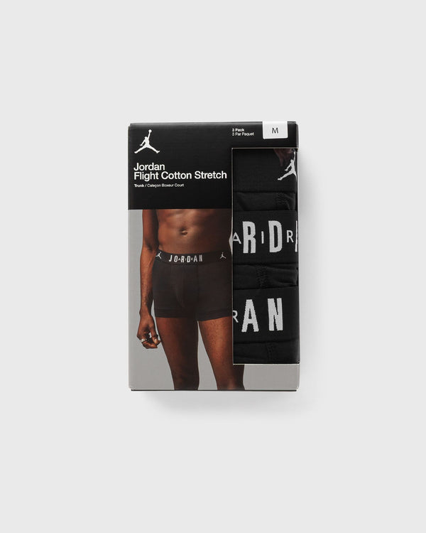 Jordan FLIGHT COTTON STRETCH 3PK TRUNK BOXER/BRIEF black