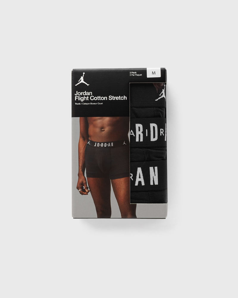 Jordan FLIGHT COTTON STRETCH 3PK TRUNK BOXER/BRIEF black