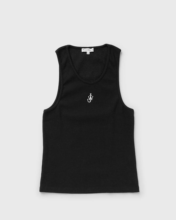 JW Anderson ANCHOR EMBROIDERY TANK TOP black