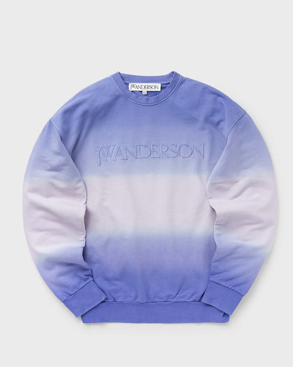 JW Anderson LOGO EMBROIDERY GRADIENT SWEATSHIRT blue