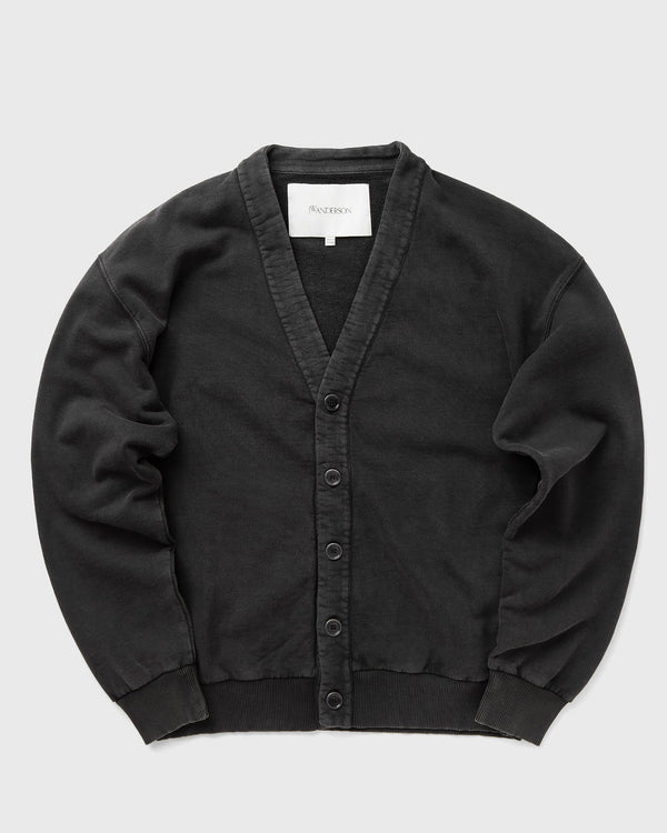 JW Anderson GARMENT DYE V NECK CARDIGAN black