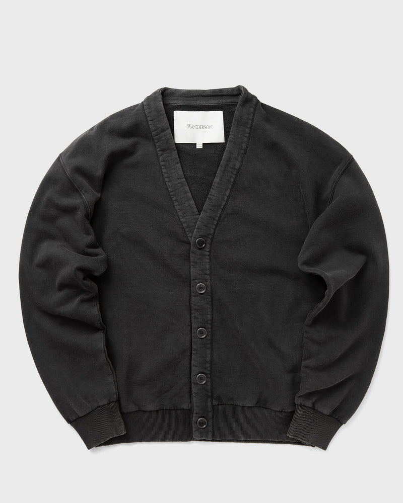 JW Anderson GARMENT DYE V NECK CARDIGAN black