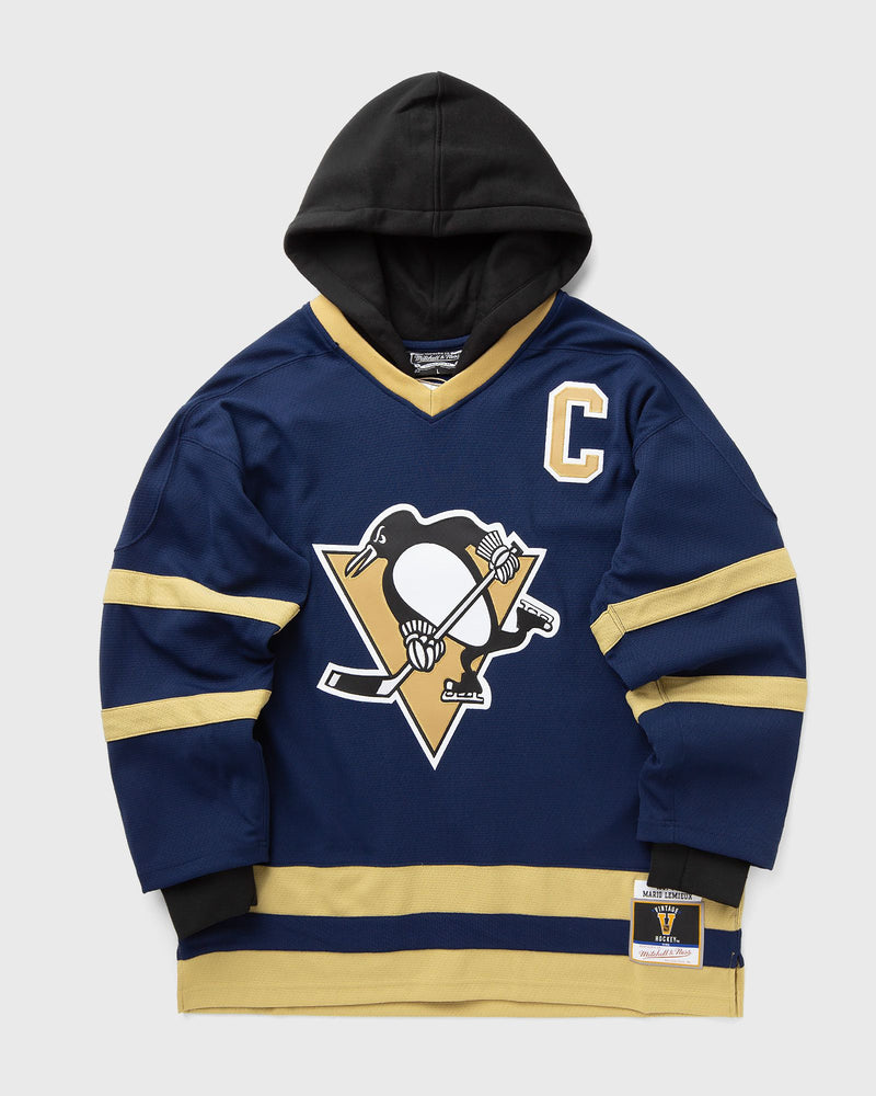 Mitchell & Ness X Just Don Nhl Jersey Hoodie Pittsburgh Penguins Blue