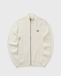 Fred Perry Textured ZIP Through Cardigan beige