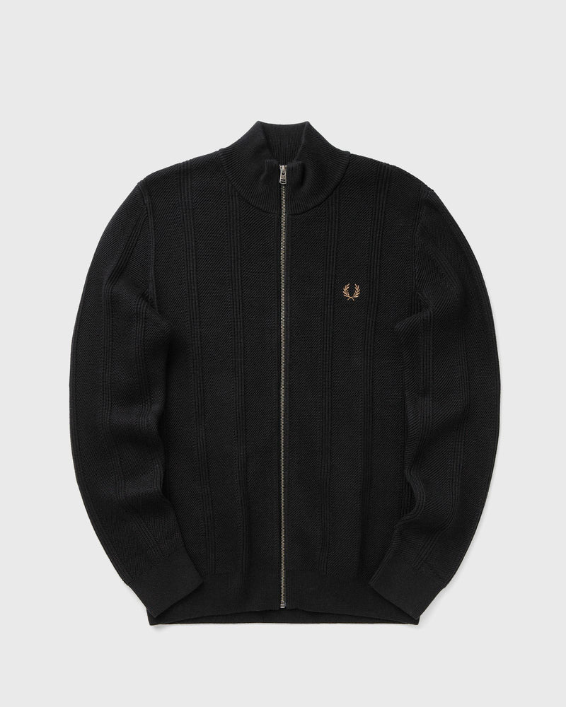 Fred Perry Textured ZIP Through Cardigan black