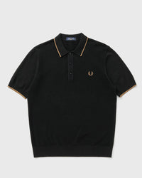 Fred Perry Pique Stitch Knitted Shirt black