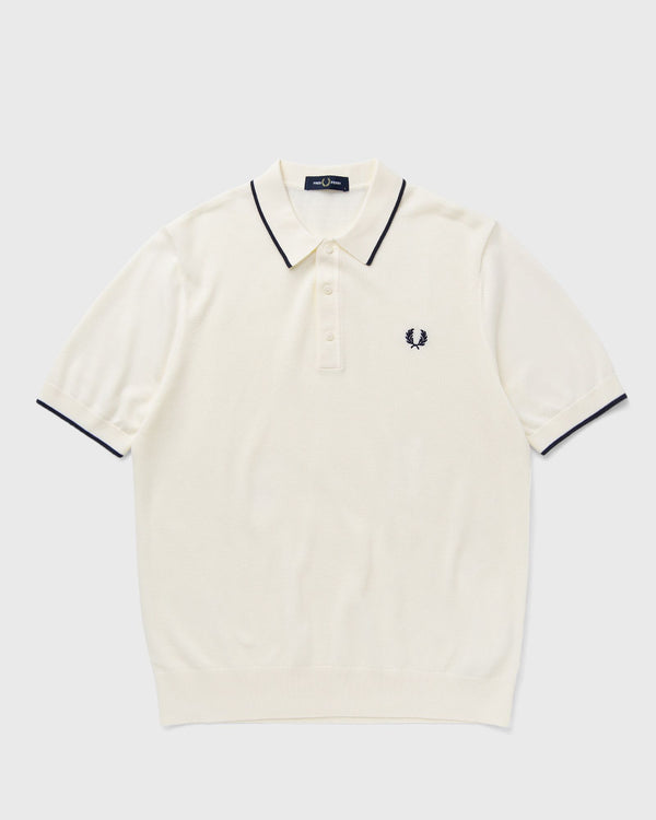 Fred Perry PIQUE STITCH KNITTED SHIRT beige