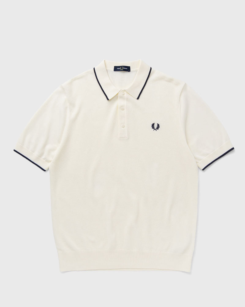 Fred Perry PIQUE STITCH KNITTED SHIRT beige