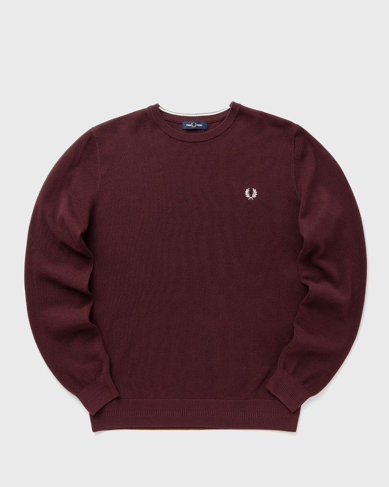 Fred Perry PIQUE STITCH JUMPER red