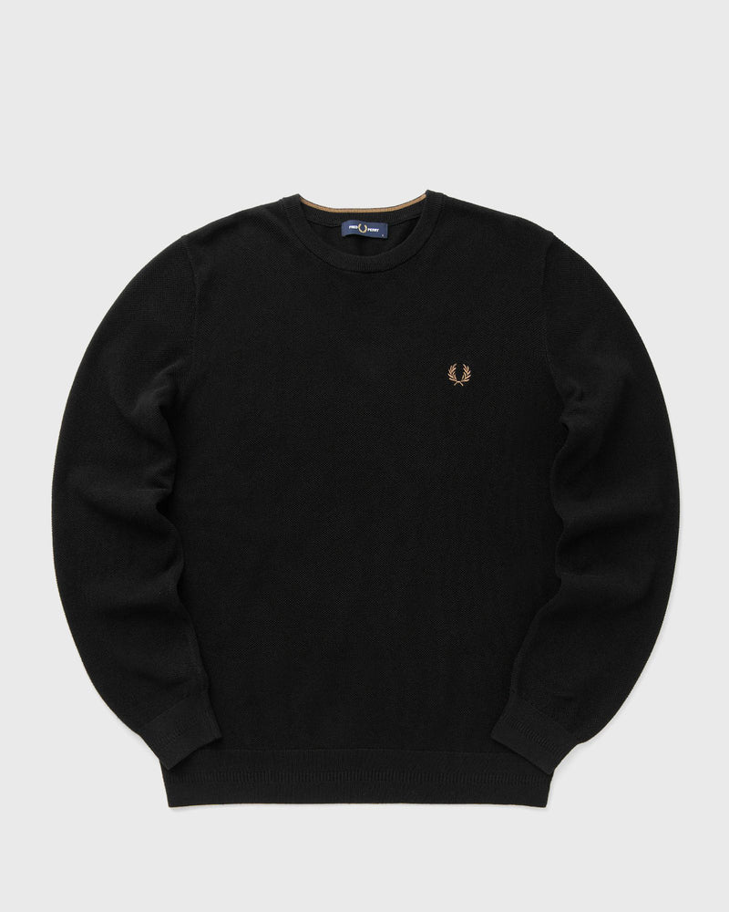 Fred Perry PIQUE STITCH JUMPER black
