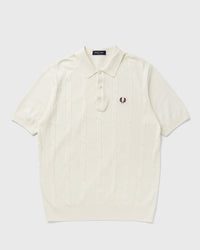 Fred Perry Textured Cable KNIT Shirt beige