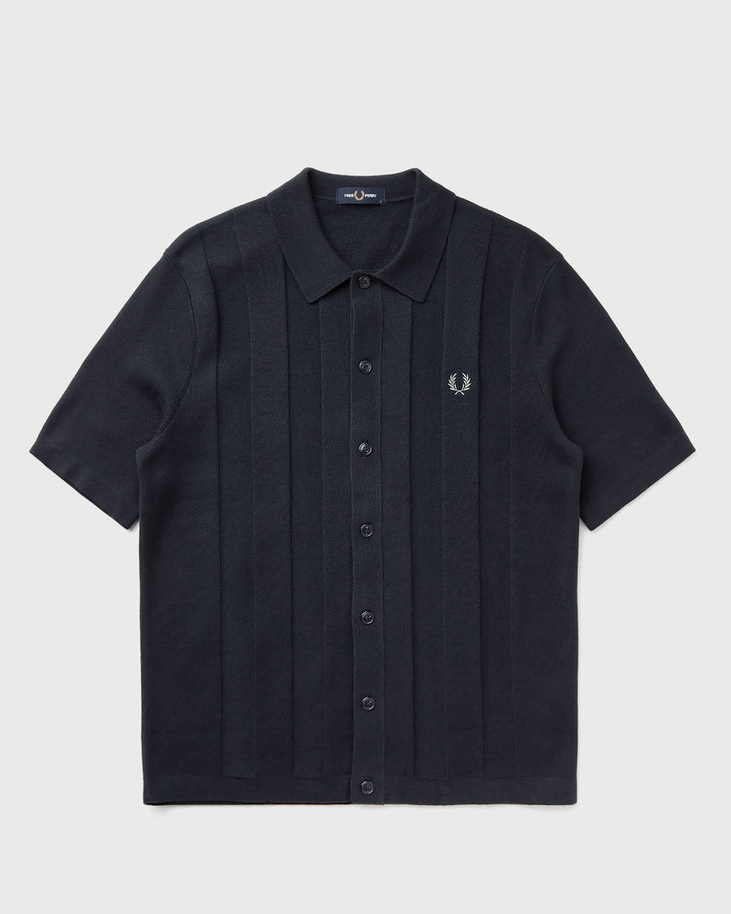 Fred Perry Tonal Vertical Stripe Shirt Blue