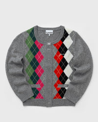 Ganni Cashmere Wool Mix Cardigan Grey