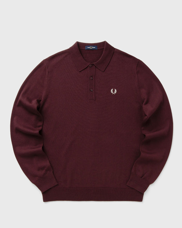 Fred Perry CLASSIC KNITTED SHIRT LS red